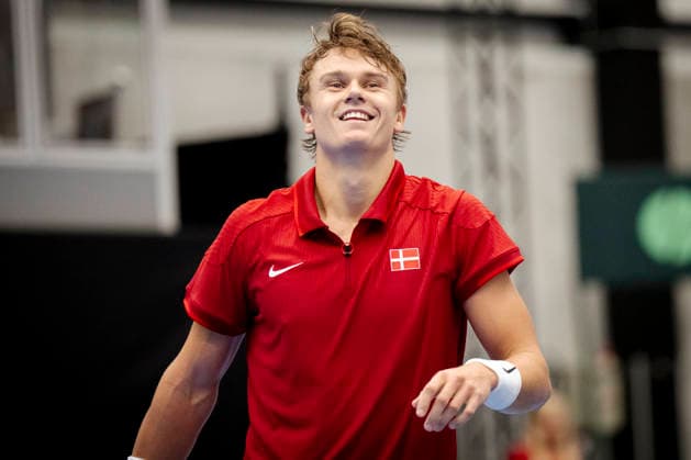 Denmark Davis Cup match between Denmark and Bulgaria: Denmark s Holger Rune after the Davis Cup showdown between Denmark and Bulgaria at Royal Stage, Hilleroed, Saturday, September 19, 2026. Photo by Sebastian Elias Uth, Ritzau Scanpix, Denmark  Copyright: SebastianxEliasxUthx spdk20260919-174112-L