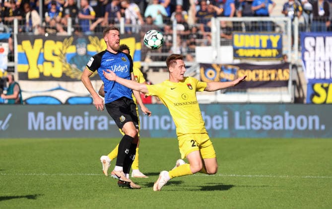 September 19, 2026, Soccer, Men s, 3rd Division, 2026–2027 Season, 1 FC Saarbrücken vs. SG Sonnenhof Großaspach, Christian Kühlwetter, 1 FC Saarbrücken, Loris Maier, SG Sonnenhof Großaspach, Saarbrücken, Ludwigsparkstadion, Saarland, Germany Copyright: xFabianxKleerx