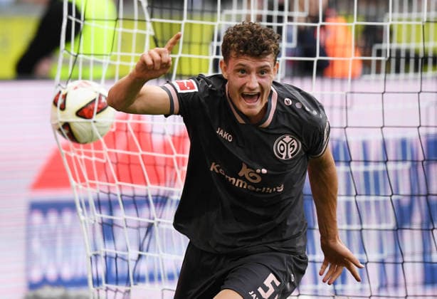 September 19, 2026, xophax, Soccer, Bundesliga 1, DFL, Borussia Mönchengladbach vs. 1. FSV Mainz 05, Eric Martel; Mainz 05 scores the 3-2 goal for Mainz. DFL DFB regulations prohibit any use of photographs as image sequences and or quasi VIDEO Mönchengladbach