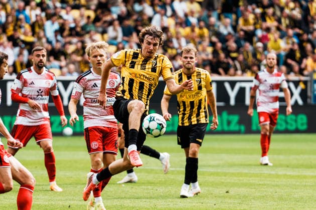 Germany Soccer 3rd Division 2026–2027, Matchday 7: Alemannia Aachen vs. Fortuna Düsseldorf, Tivoli Aachen; Louis Köster (Alemannia Aachen); 8: Ball control, dribbling; Forward: Andreas Müller (Fortuna Düsseldorf), 6 Copyright: xThiemoxRudolphx