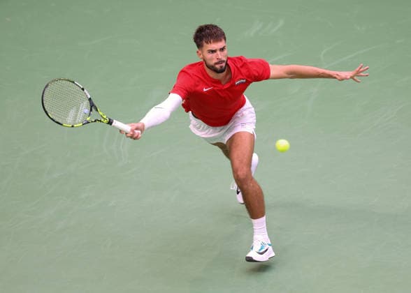 Team Croatia, Dino Prizmic, Davis Cup: Germany vs. Croatia, Heristo Arena, Halle West, Germany; Tennis Davis Cup 20026, Heristo Arena, Halle West, North Rhine-Westphalia, Germany, September 19, 2026 Copyright: xJuergenxHasenkopfx
