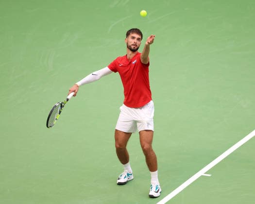 Team Croatia, Dino Prizmic, Davis Cup: Germany vs. Croatia, Heristo Arena, Halle West, Germany; Tennis Davis Cup 20026, Heristo Arena, Halle West, North Rhine-Westphalia, Germany, September 19, 2026 Copyright: xJuergenxHasenkopfx