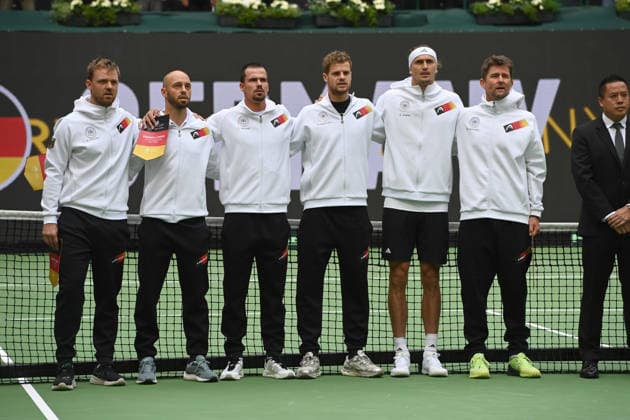 The German Davis Cup team, Match 1: Alexander ZVEREV (GER) vs. Matej DODIC (CRO). Germany (GER) vs. Croatia (CRO). Tennis Davis Cup Qualifiers, Round 2, on September 19, 2026, at the Heristo Arena Halle, Westphalia, Germany. Â