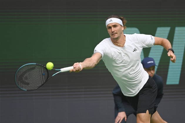 Alexander ZVEREV GER Action, Match 1 Alexander ZVEREV GER Matej DODIC CRO Germany GER Croatia CRO Tennis Davis Cup Qualifiers Round 2 on September 19, 2026, at the Heristo Arena Halle Westfalen, Germany Â