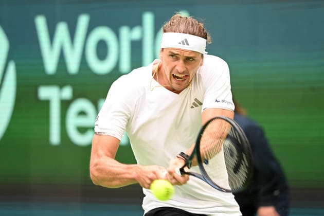 Alexander ZVEREV GER Action, Match 1 Alexander ZVEREV GER Matej DODIC CRO Germany GER Croatia CRO Tennis Davis Cup Qualifiers Round 2 on September 19, 2026, at the Heristo Arena Halle Westfalen, Germany Â