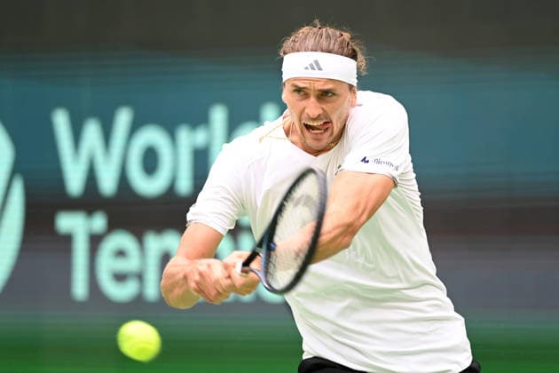 Alexander ZVEREV GER Action, Match 1 Alexander ZVEREV GER Matej DODIC CRO Germany GER Croatia CRO Tennis Davis Cup Qualifiers Round 2 on September 19, 2026, at the Heristo Arena Halle Westfalen, Germany Â