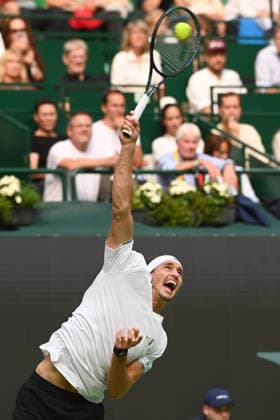Alexander ZVEREV GER Action, Match 1 Alexander ZVEREV GER Matej DODIC CRO Germany GER Croatia CRO Tennis Davis Cup Qualifiers Round 2 on September 19, 2026, at the Heristo Arena Halle Westfalen, Germany Â