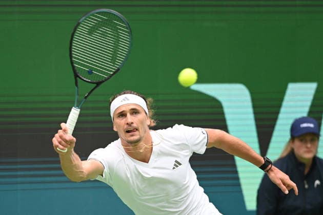 Alexander ZVEREV GER Action, Match 1 Alexander ZVEREV GER Matej DODIC CRO Germany GER Croatia CRO Tennis Davis Cup Qualifiers Round 2 on September 19, 2026, at the Heristo Arena Halle Westfalen, Germany Â