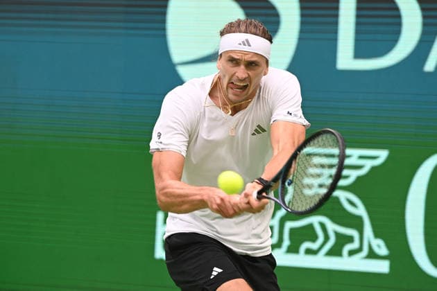 Alexander ZVEREV GER Action, Match 1 Alexander ZVEREV GER Matej DODIC CRO Germany GER Croatia CRO Tennis Davis Cup Qualifiers Round 2 on September 19, 2026, at the Heristo Arena Halle Westfalen, Germany Â