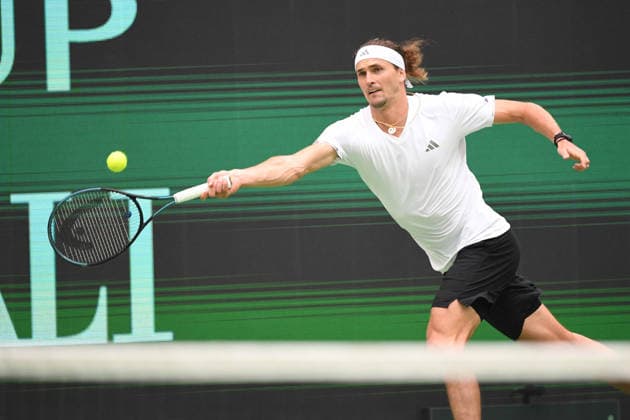 Alexander ZVEREV GER Action, Match 1 Alexander ZVEREV GER Matej DODIC CRO Germany GER Croatia CRO Tennis Davis Cup Qualifiers Round 2 on September 19, 2026, at the Heristo Arena Halle Westfalen, Germany Â