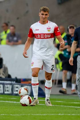 Grischa Prömel, Promel VfB Stuttgart, 21 on the Ball, Germany, Soccer, Bundesliga 1, Matchday 4, 2026–2027, VfB Stuttgart vs. Borussia Dortmund, September 19, 2026, Stuttgart MHP Arena, Germany Copyright: xGrantxHubbsx
