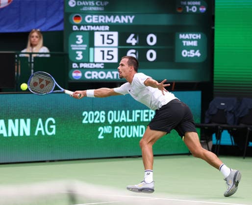 Team Germany, Daniel Altmaier, Davis Cup: Germany vs. Croatia, Heristo Arena, Halle, Westphalia, Germany; Tennis Davis Cup 20026, Heristo Arena, Halle, Westphalia, North Rhine-Westphalia, Germany, September 19, 2026 Copyright: xJuergenxHasenkopfx