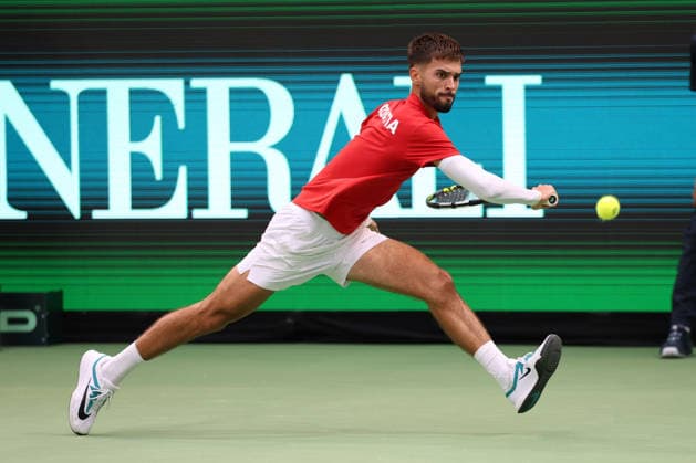 Team Croatia, Dino Prizmic, Davis Cup: Germany vs. Croatia, Heristo Arena, Halle West, Germany; Tennis Davis Cup 2026; Heristo Arena, Halle West, North Rhine-Westphalia, Germany; September 19, 2026 Copyright: xJuergenxHasenkopfx