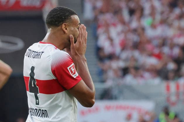 Pictured: A disappointed Josha Vagnoman of VfB Stuttgart, September 19, 2026, VfB Stuttgart vs. Borussia Dortmund, Bundesliga 1, Matchday 4, Germany, Stuttgart, MHP Arena, DFL REGULATIONS PROHIBIT ANY USE OF PHOTOGRAPHS AS IMAGE SEQUENCES AND OR QUASI-VIDEO Copyright: HMBxMedia xJulienxBecker