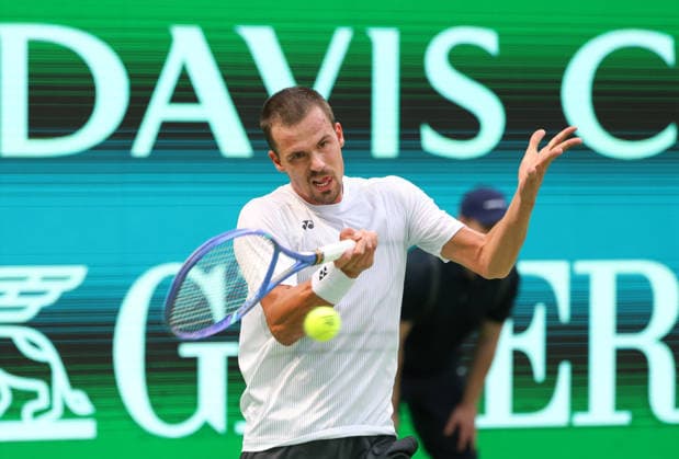 Team Germany, Daniel Altmaier, Davis Cup: Germany vs. Croatia, Heristo Arena, Halle West, Germany; Tennis Davis Cup 20026, Heristo Arena, Halle West, North Rhine-Westphalia, Germany, September 19, 2026 Copyright: xJuergenxHasenkopfx