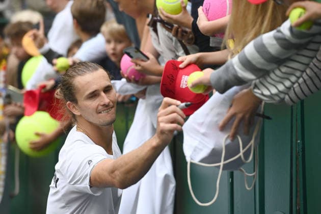 Alexander ZVEREV (GER) signs autographs for fans; Match 1: Alexander ZVEREV (GER) vs. Matej DODIC (CRO); Germany (GER) vs. Croatia (CRO); Tennis Davis Cup Qualifiers, Round 2, on September 19, 2026, at the Heristo Arena in Westphalia, Germany Â
