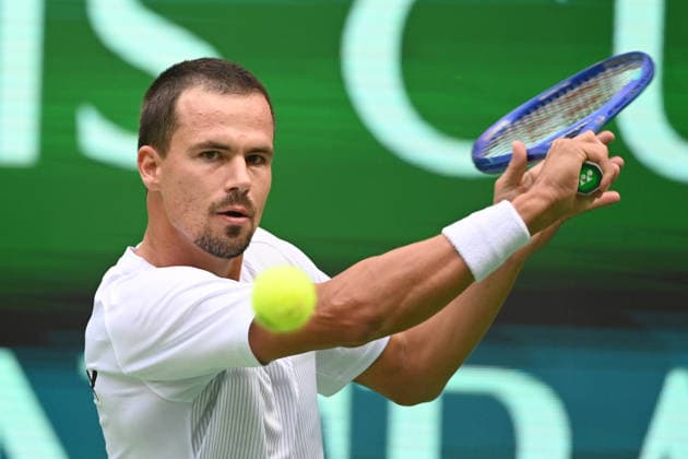 Daniel ALTMAIER GER Action, match 2 Daniel ALTMAIER GER Dino PRIZMIC CRO Germany GER Croatia CRO Tennis Davis Cup Qualifiers Round 2 on September 19, 2026, at the Heristo Arena Halle in Westphalia, Germany Â