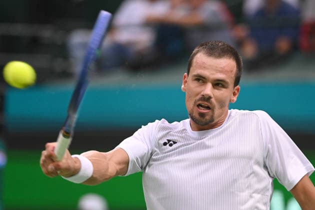 Daniel ALTMAIER GER Action, match 2 Daniel ALTMAIER GER Dino PRIZMIC CRO Germany GER Croatia CRO Tennis Davis Cup Qualifiers Round 2 on September 19, 2026, at the Heristo Arena in Halle, Westphalia, Germany Â