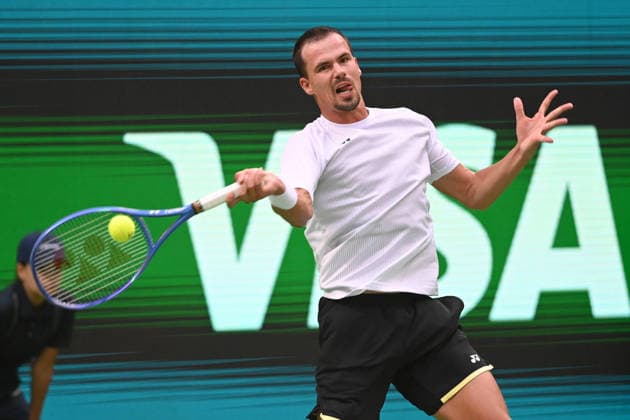 Daniel ALTMAIER GER Action, match 2 Daniel ALTMAIER GER Dino PRIZMIC CRO Germany GER Croatia CRO Tennis Davis Cup Qualifiers Round 2 on September 19, 2026, at the Heristo Arena in Halle, Westphalia, Germany Â