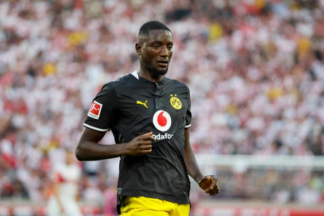 Serhou Guirassy, BVB Dortmund, 09, Germany, Soccer, Bundesliga 1, Matchday 4, 2026–2027, VfB Stuttgart vs. Borussia Dortmund, September 19, 2026, Stuttgart MHP Arena, Germany Copyright: xGrantxHubbsx