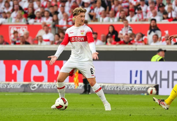 September 19, 2026, Germany, Stuttgart, Bundesliga, VfB Stuttgart vs. Borussia Dortmund, Angelo Stiller, VfB