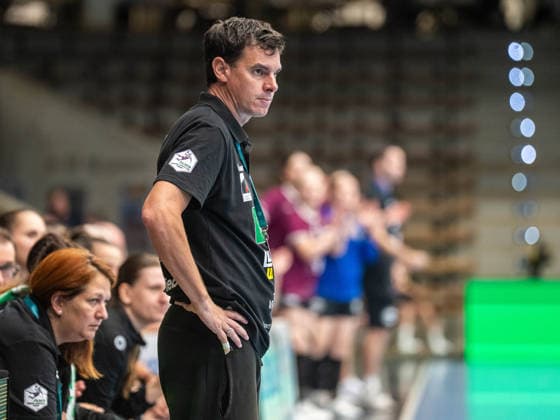 Nico Kiener, Head Coach of Frisch Auf Women, Frisch Auf Goeppingen vs. HC Leipzig, Handball, 1st Bundesliga, 2026–2027 Season, September 19, 2026, Frisch Auf Goeppingen vs. HC Leipzig, Handball, 1st Bundesliga, 2026–2027 season, September 19, 2026, Goeppingen Copyright: xMichaelxSchmidt Eibner-Pressefotx EP_MST