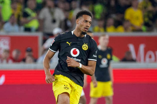 Felix Nmecha, BVB Dortmund, 08, Germany, Soccer, Bundesliga 1, Matchday 4, 2026–2027, VfB Stuttgart vs. Borussia Dortmund, September 19, 2026, Stuttgart MHP Arena, Germany Copyright: xGrantxHubbsx