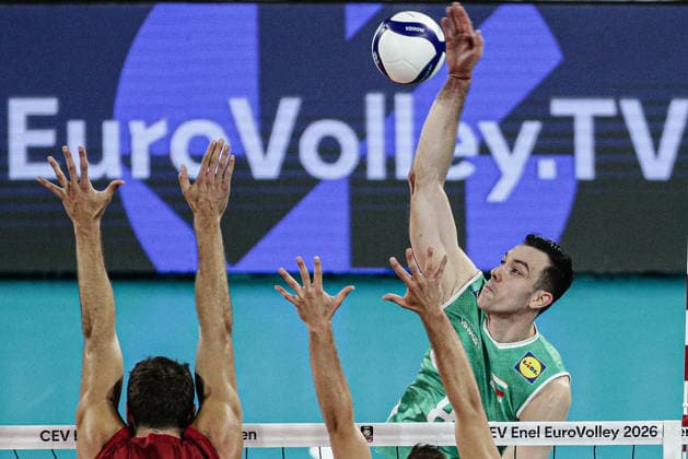 IPA88719320 - Bulgaria s Asparuh Asparuhov in action during the CEV Enel Eurovolley 2026 Round of 16 match between Bulgaria and Germany at Arena 8888 in Sofia, Bulgaria, on September 19, 2026  Copyright: xIvanxSxIvanov IPAxSportx xx IPA88719320