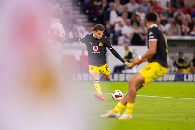 September 19, 2026, Soccer, Matchday 4 of the 1. Bundesliga, VfB Stuttgart vs. Borussia Dortmund, Konstantinos Karetsas, Borussia Dortmund, Stuttgart, MHP Arena, Baden-Württemberg, Germany, xRHR PHOTO DEx Copyright: DennisxEwert RHR-FOTOx RHR-FOTO DE