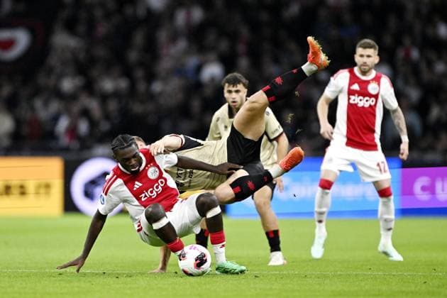 Sport Bilder des Tages AMSTERDAM - (lr) Horthy Mokio of Ajax, Rick Meissen of Excelsior Rotterdam during the Dutch Eredivisie match between AFC Ajax and Excelsior Rotterdam at the Johan Cruijff ArenA on September 19, 2026 in Amsterdam, the Netherlands. OLAF KRAAK ANP Eredivisie 2026 27 xVIxANPxSportx xxANPxIVx 569282190 originalFilename: 569282190.jpg