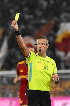 Davide Massa referee during the Serie A Enilive soccer match between AS Roma and Inter at the Rome s Olympic stadium, Italy - September 19, 2026. - Soccer.  Copyright: xFabrizioxCorradetti LaPressex