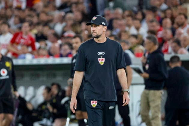 Sebastian Hoeneß, Hoeness VfB Stuttgart, Coach, Germany, Soccer, Bundesliga 1, Matchday 4, 2026–2027, VfB Stuttgart vs. Borussia Dortmund, September 19, 2026, Stuttgart MHP Arena, Germany Copyright: xGrantxHubbsx