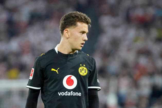 Konstantinos Karetsas, BVB Dortmund, 19, Germany, Soccer, Bundesliga 1, Matchday 4, 2026–2027, VfB Stuttgart vs. Borussia Dortmund, September 19, 2026, Stuttgart MHP Arena, Germany Copyright: xGrantxHubbsx