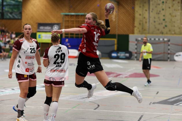 Nora Erhardt, SG Nürtingen Zizishausen, 14 at the final whistle, SG Nürtingen Zizishausen vs. HL Buchholz 08 Rosengarten, handball, 2nd ALSCO Women s Handball Bundesliga, Matchday 4, 2026–2027 season, September 19, 2026 GER, SG Nürtingen Zizishausen vs. HL Buchholz 08 Rosengarten, Handball, 2nd ALSCO Women’s Handball Bundesliga, Matchday 4, 2026–2027 season, September 19, 2026, Steinenberg Copyright: xEibner-Pressefoto SoerenxHerwegx EP_SHG