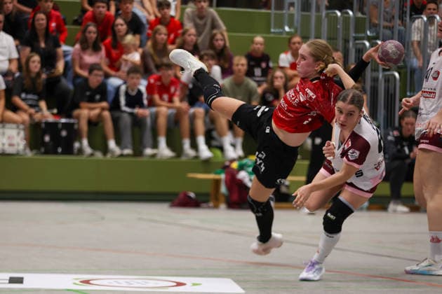 Nora Erhardt, SG Nürtingen Zizishausen, 14 on the throw (GER), SG Nürtingen Zizishausen vs. HL Buchholz 08 Rosengarten, Handball, 2nd ALSCO Women s Handball Bundesliga, Matchday 4, 2026–2027 season, September 19, 2026, Germany, SG Nürtingen Zizishausen vs. HL Buchholz 08 Rosengarten, Handball, 2nd ALSCO Women’s Handball Bundesliga, Matchday 4, 2026–2027 season, September 19, 2026, Steinenberg Copyright: xEibner-Pressefoto SoerenxHerwegx EP_SHG