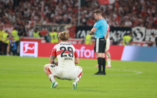September 26, 2020 VfB Stuttgart vs. Borussia Dortmund Germany, Stuttgart, September 20, 2026, Soccer, Bundesliga, 2026–2027 Season, VfB Stuttgart vs. Borussia Dortmund Finn Jeltsch VfB Disappoints