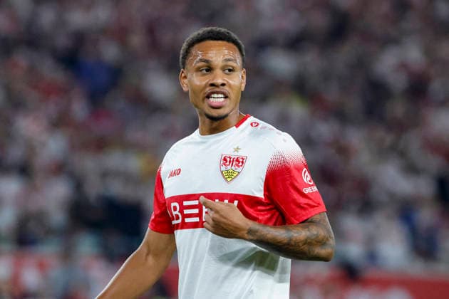 Nikolas Nartey, VfB Stuttgart, 28, Germany, Soccer, Bundesliga 1, Matchday 4, 2026–2027, VfB Stuttgart vs. Borussia Dortmund, September 19, 2026, Stuttgart MHP Arena, Germany Copyright: xGrantxHubbsx