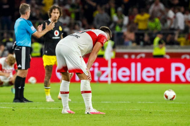 Ermedin Demirovic, VfB Stuttgart, September 9, after the game, Germany, soccer, Bundesliga 1, Matchday 4, 2026–2027, VfB Stuttgart vs. Borussia Dortmund, September 19, 2026, Stuttgart MHP Arena, Germany Copyright: xGrantxHubbsx