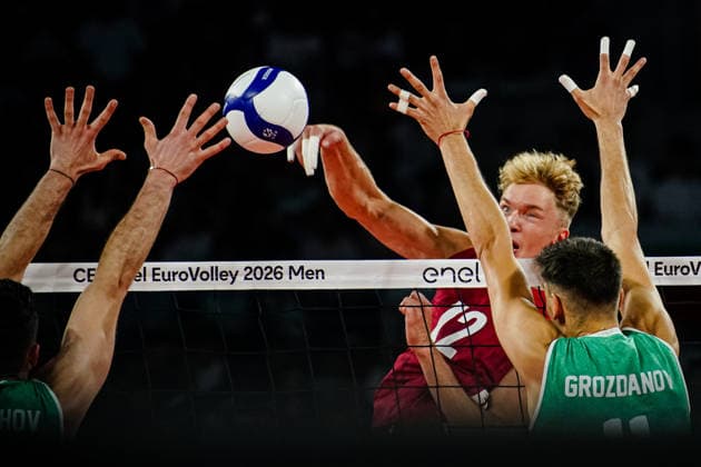 Volleyball - CEV EuroVolley 2026, Play Offs - 1 8-finals - Germany vs Bulgaria - 09.19.2026 SOFIA, BULGARIA - September 19th: Anton Brehme, 12 of Germany during CEV EuroVolley 2026, Play Offs - 1 8-finals match between Germany vs Bulgaria at Arena 8888 in Sofia, Bulgaria, on September 19th, 2026 in Sofia, Bulgaria. Copyright: xYulianxTodorovx