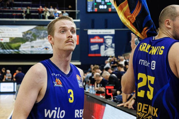 Adam Kunkel PHOENIX HAGEN, 03 Loss to the Seawolves Rostock Seawolves vs. Phoenix Hagen, Basketball, BBL 2026–2027 easyCredit Basketball Bundesliga, Matchday 1, 2026–2027 Season, September 19, 2026, Rostock Seawolves vs. Phoenix Hagen, Basketball, BBL 2026–2027 easyCredit Basketball Bundesliga, Matchday 1, 2026–2027 Season, September 19, 2026, Groter Pohl Copyright: xEibner-Pressefoto DenverxEhrlichx EP_DEH
