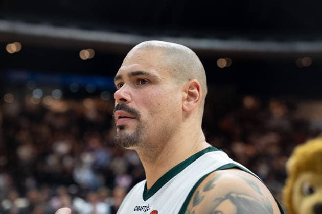 Maik Zirbes, No. 33, VET CONCEPT Gladiators Trier, after the game: GER, Basketball: Löwen Braunschweig vs. VET CONCEPT Gladiators Trier, Basketball, easyCredit BBL, Week 1, 2026–27 season, September 19, 2026 GER, Basketball: Löwen Braunschweig vs. VET CONCEPT Gladiators Trier, Basketball, easyCredit BBL, Week 1, 2026–27 season, September 19, 2026 Braunschweig Copyright: xEibner-Pressefoto DanielxREINELTx EP_DRT