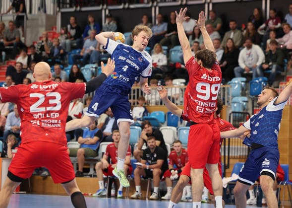 GER HBL2 2026–2027 Season: VfL Potsdam vs. EULEN Ludwigshafen, September 19, 2026, MBS Arena, Potsdam Lars RÖLLER, Eulen Ludwigshafen 23; William REICHARDT 1, VfL Potsdam 4; Monty KLEINSTEUBER, Eulen Ludwigshafen 99; Tim Niclas SCHRÖDER 1, VfL Potsdam 33