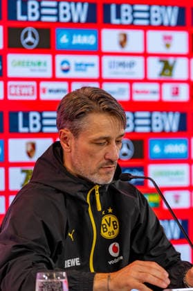German Bundesliga: VfB Stuttgart vs. Borussia Dortmund, September 19, 2026, Stuttgart, GERMANY. September 19, 2026. Niko Kovac Borussia Dortmund, head coach during the post-match press conference following the game between VfB Stuttgart and Borussia Dortmund on Matchday 4 of the 1st Bundesliga at the MHP ARENA Copyright: xBEAUTIFULxSPORTS Steinx