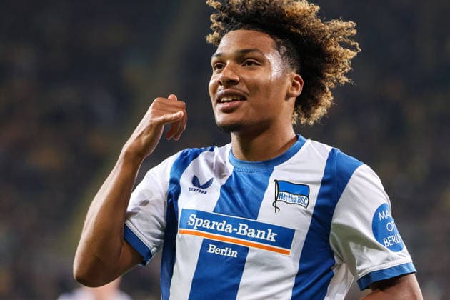 Germany, 2. Bundesliga 2026–2027, Matchday 7, Dynamo Dresden vs. Hertha BSC, Rudolf Harbig Stadium, Dresden: Goal and celebration following the supposed 1–2 by Oluwaseun Adewumi of Hertha BSC, 19 Copyright: xLucasxWalterx