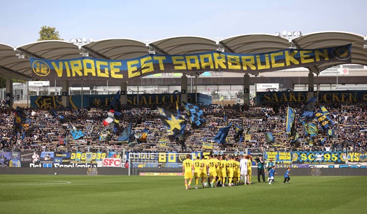 September 19, 2026, Soccer, Men s, 3rd Division, 2026–2027 Season, 1 FC Saarbrücken vs. SG Sonnenhof Großaspach, 1 FC Saarbrücken fans, Virage Est, Saarbrücken, Ludwigsparkstadion, Saarland, Germany Copyright: xFabianxKleerx