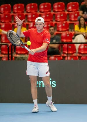 September 19, 2026, Rio De Janeiro, Rio De Janeiro, Brazil: Dominic Stricker of Suisse Match action during the 2026 Davis Cup World Group I tie between Brazil and Switzerland, held at the Farmasi Arena in Rio de Janeiro, Brazil. Rio De Janeiro Brazil - ZUMAa293 20260919_zsp_a293_002 Copyright: xRicardoxAmaralx