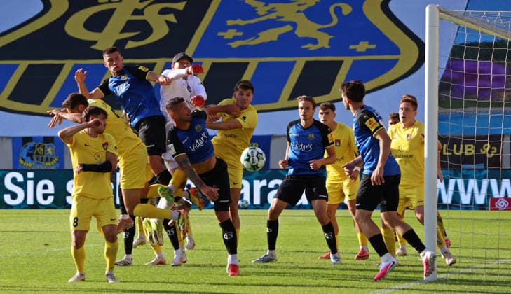 September 19, 2026, Soccer, Men s, 3rd Division, 2026–2027 Season, 1 FC Saarbrücken vs. SG Sonnenhof Großaspach, Elias Rahn, SG Sonnenhof Großaspach; Volkan Celiktas, SG Sonnenhof Großaspach; Mladen Cvjetinovic, 1 FC Saarbrücken; Maximilian Reule, SG Sonnenhof Großaspach; Kai Brünker, 1 FC Saarbrücken; Antonis Aidonis, SG Sonnenhof Großaspach; Saarbrücken, Ludwigsparkstadion, SaarGermany Copyright: xFabianxKleerx
