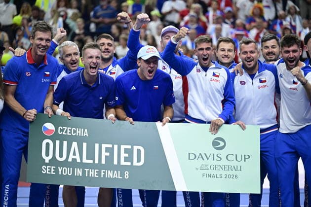 2026 Davis Cup men s team tennis World Championship, WM, Weltmeisterschaft match between the Czech Republic and the United States in Prague, Czech Republic, on September 19, 2026. Czechs defeated the USA 3-2 in the tennis Davis Cup 2nd round qualifier in Prague today and have advanced to the finals, after they lost the doubles and after Jakub Mensik and Jiri Lehecka defeated American Ben Shelton and Learner Tien in the singles. (CTKxPhoto RomanxVondrous) CTKPhotoP2026091906245  CTKPhotoP2026091906245