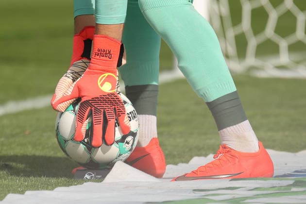 September 19, 2026, xsefx, Soccer, FC Viktoria Köln vs. FC Ingolstadt 04, 3. Liga, Sportpark Höhenberg, Matchday 7, 2026–2027 season. Goalkeeper David Klein of FC Ingolstadt 04 (No. 47) catches the ball. DFB regulations prohibit any use of photographs as image sequences and or quasi-video. North Rhine-Westphalia, Germany