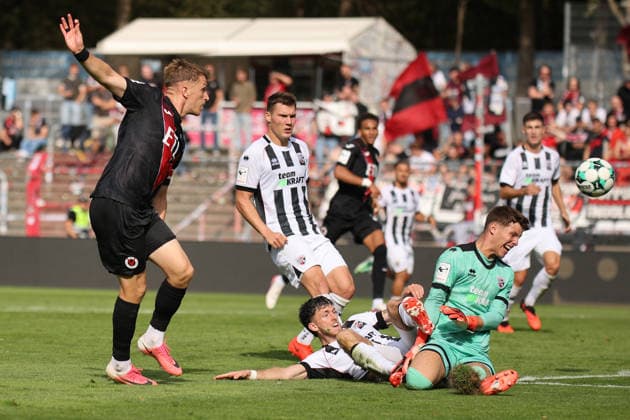 September 19, 2026, xsefx, Soccer, FC Viktoria Köln vs. FC Ingolstadt 04, 3rd Division, Sportpark Höhenberg, Matchday 7, 2026–2027 Season: David Otto (FC Viktoria Köln) scores the goal to make it 2–0 in the 10th minute. DFB regulations prohibit any use of photographs as image sequences and or quasi-video. North Rhine-Westphalia, Germany